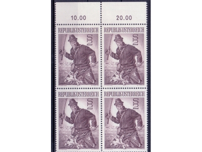 Österreich 1971 Angelsport 4er Block / **