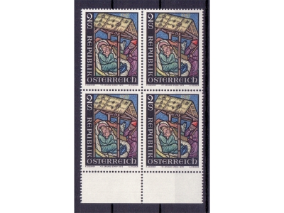 Österreich 1973 Weihnachten 4er Block  / **