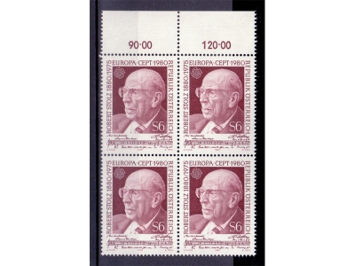 Österreich 1980 Europa CEPT 4er Block / **